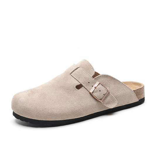 Elegant leather mules